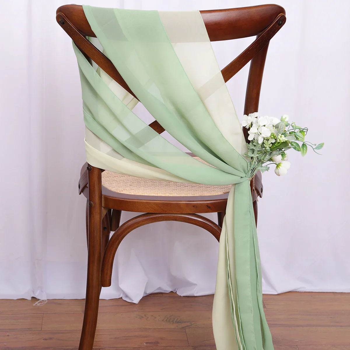 40PCS Chiffon Chair Sashes Wedding Chair Decoration 16x275cm