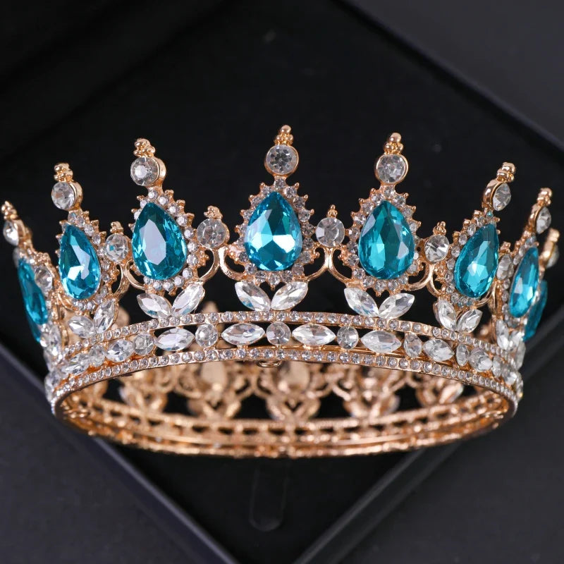 Baroque Crystal Tiaras And Crowns Rhinestone Prom Diadem