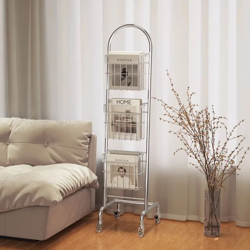 PaleoStyle Magazine Rack MultiLayer Carbon Steel Book &