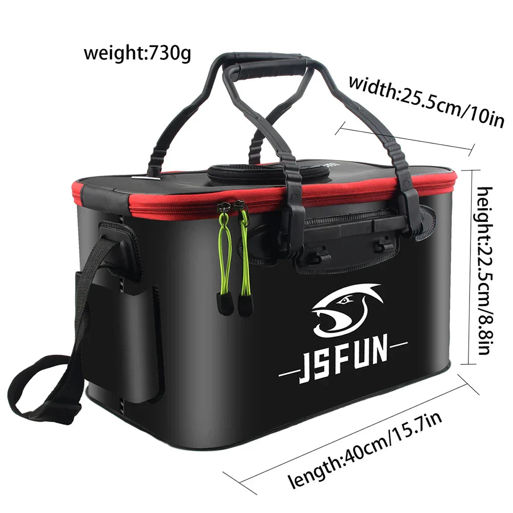 30/40/50CM Folding Fishing Bait Bucket Collapsible Fish Protection