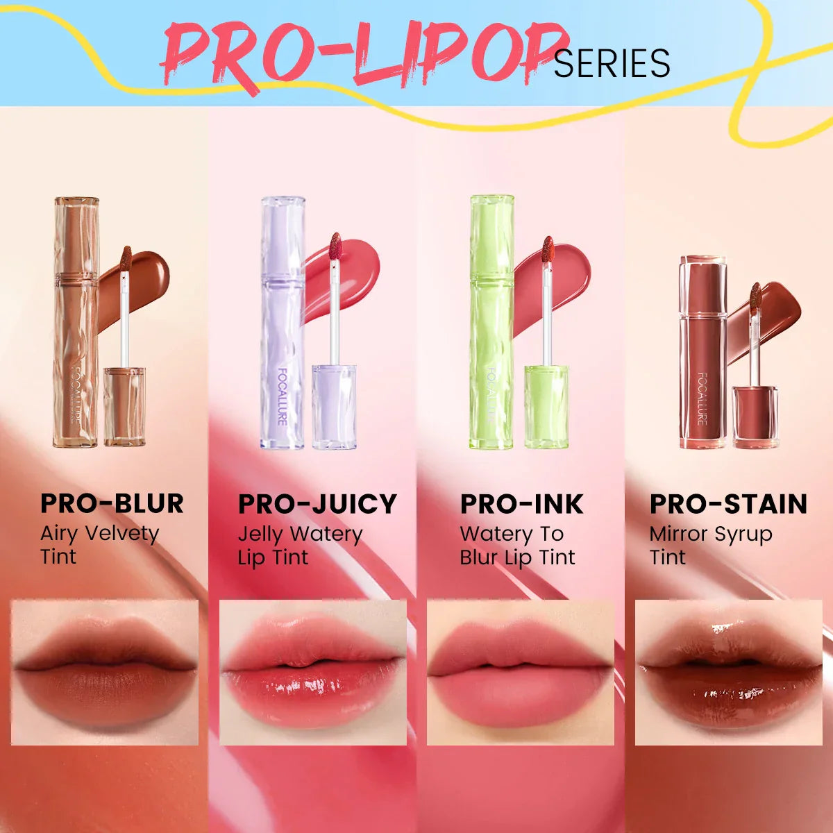 FOCALLURE 2 Pcs/Set Matte Liquid Lipstick Waterproof Long
