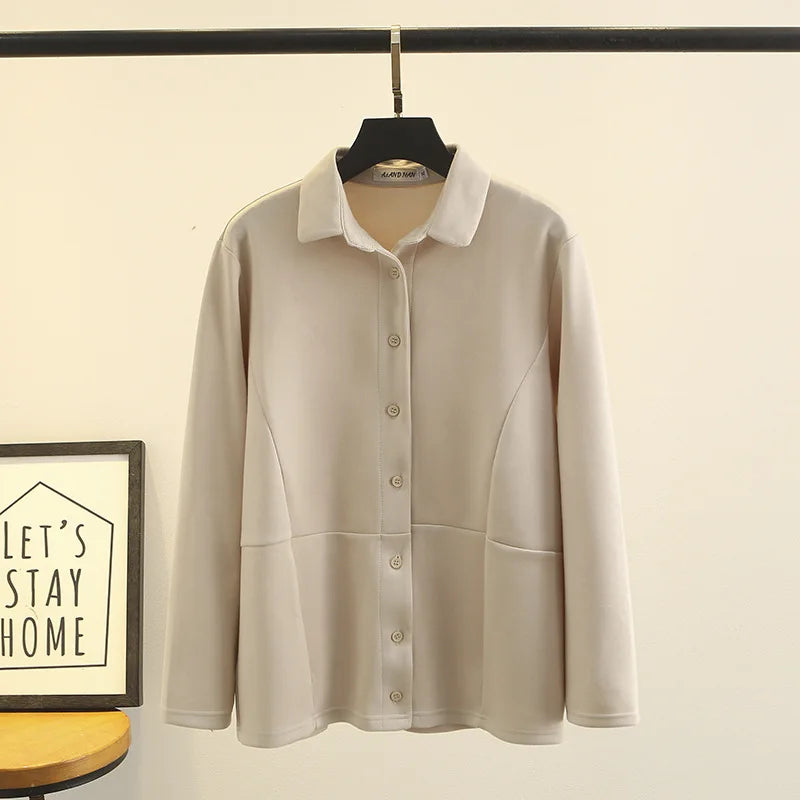 Womens Plus Size Jacket Autumn Casual Clothing Fashion
