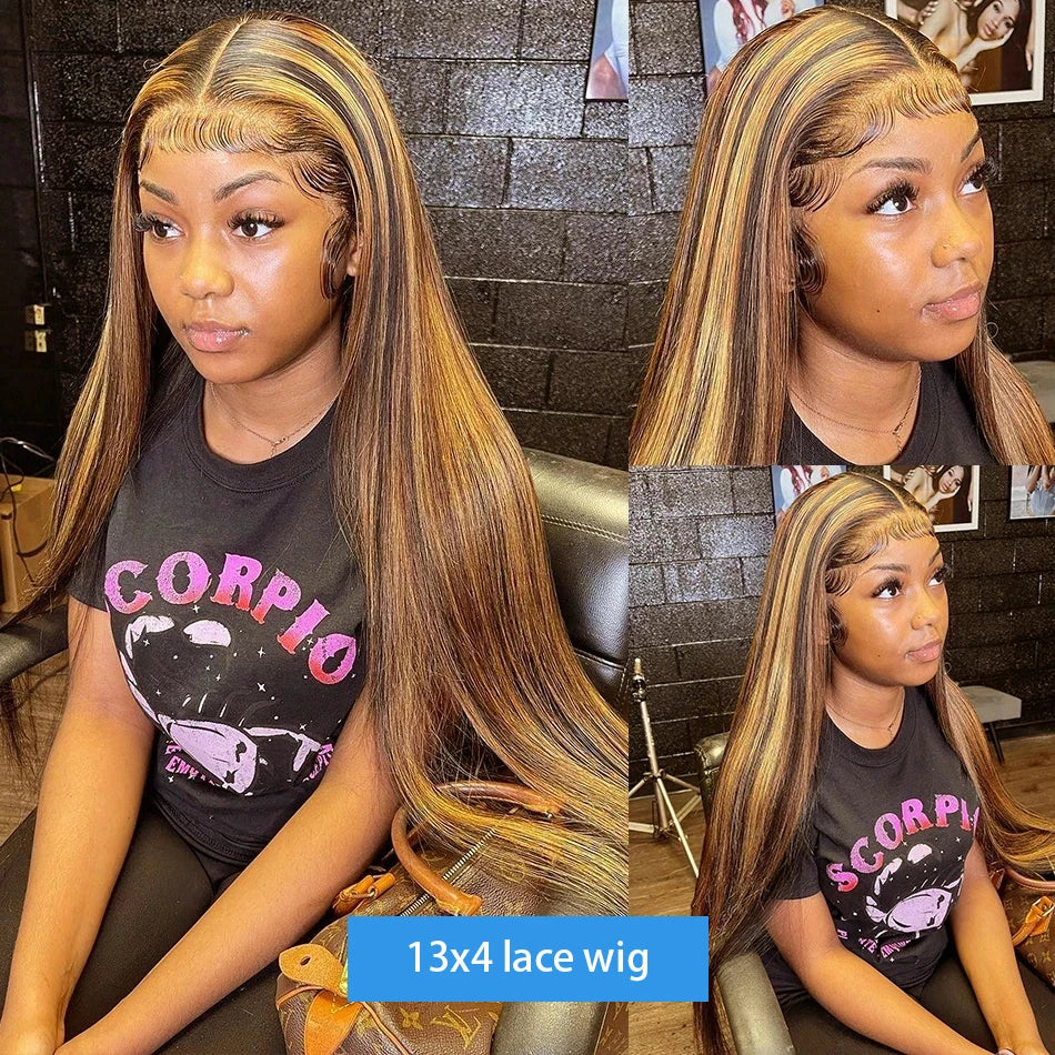 180 Density 30 Inch Highlight Honey Brown Curly