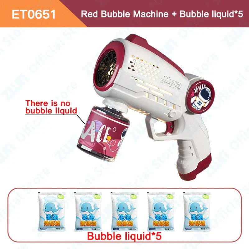 Children Bubble Gun Toy Astronaut Fully Automatic Bubble