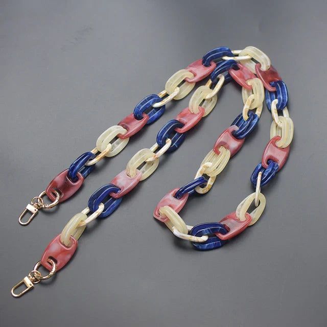 Multifunctional cross body women acrylic handbag strap bag