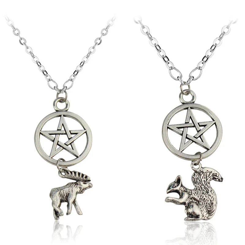 Movie Supernatural Dean Leather Rope Coppery Pendant Necklace