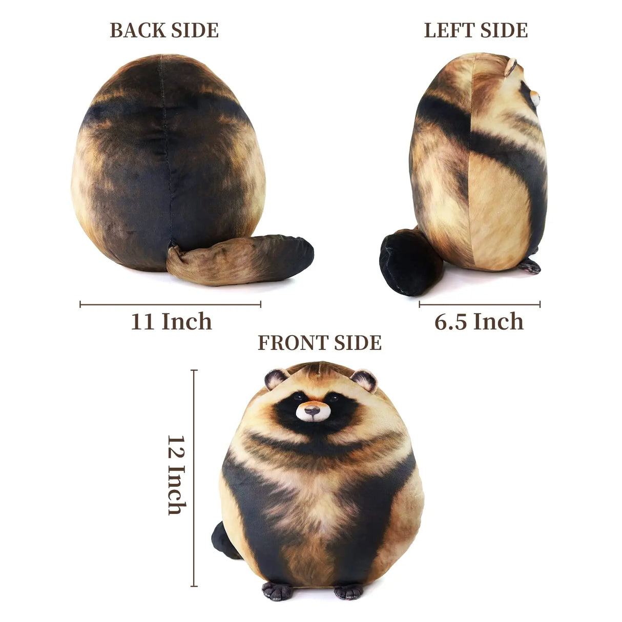 Cute Raccoon Plush Pillow Soft Stuffed Animal Toy
