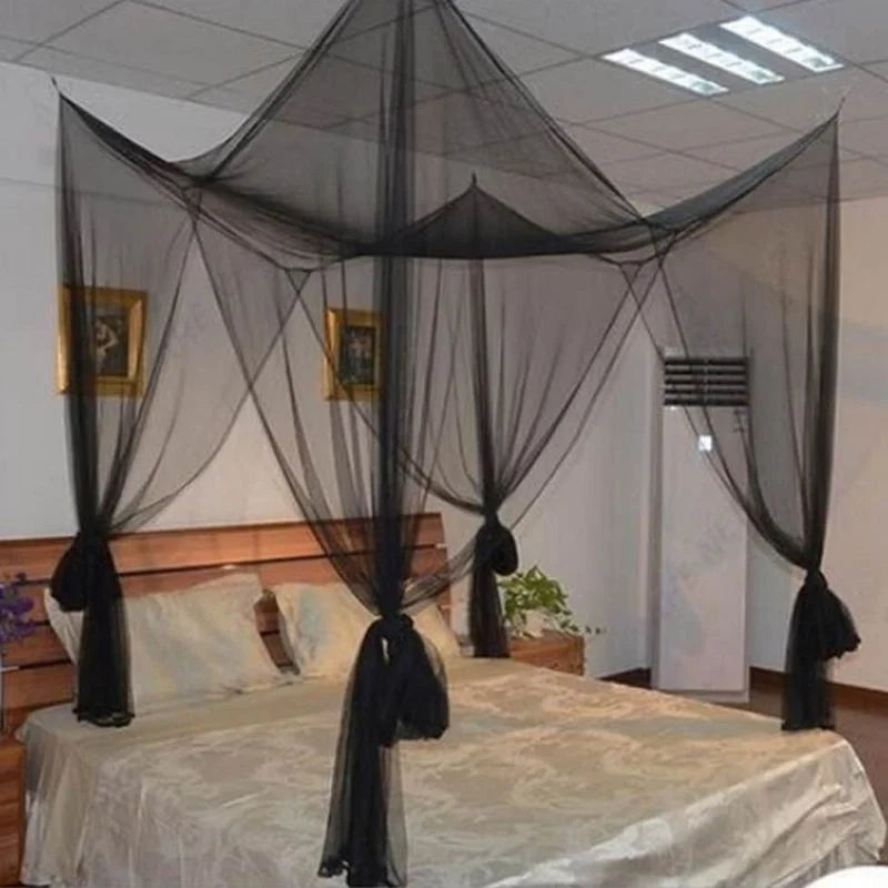 Mosquito Net Canopy 4-Corner Post Student Canopy Bed