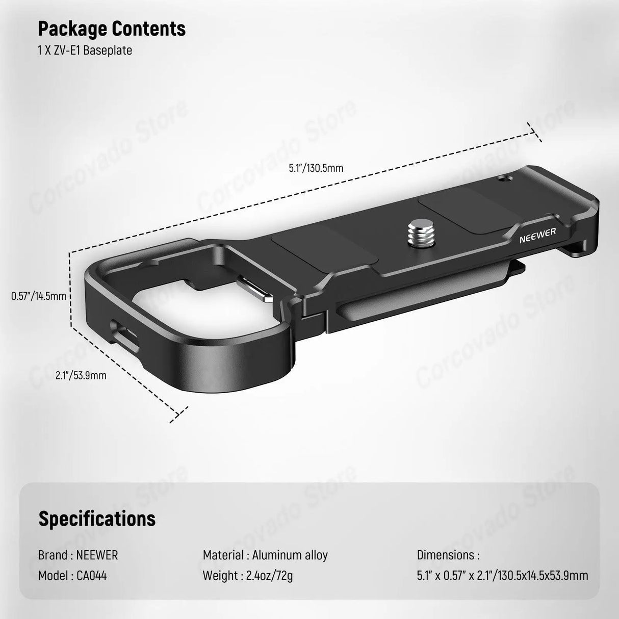 NEEWER CA044 Baseplate For Sony ZV-E1 Full Access