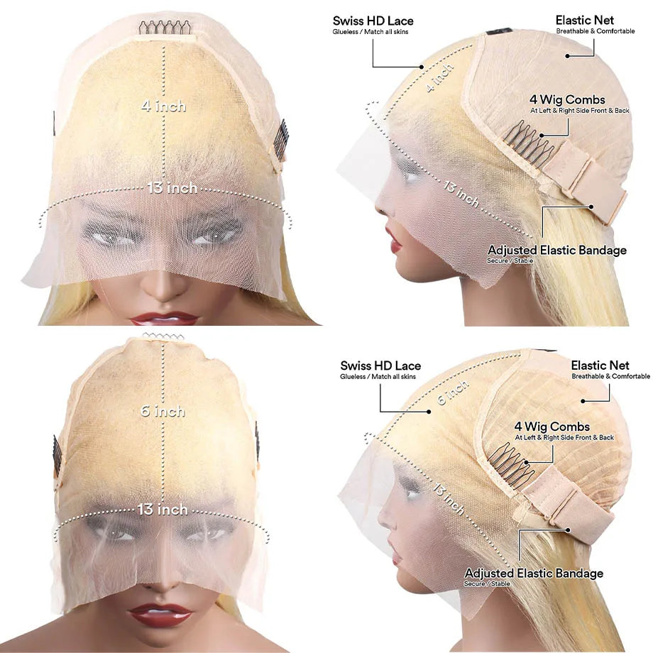 30 inch 613 Blonde Lace Front Human Hair