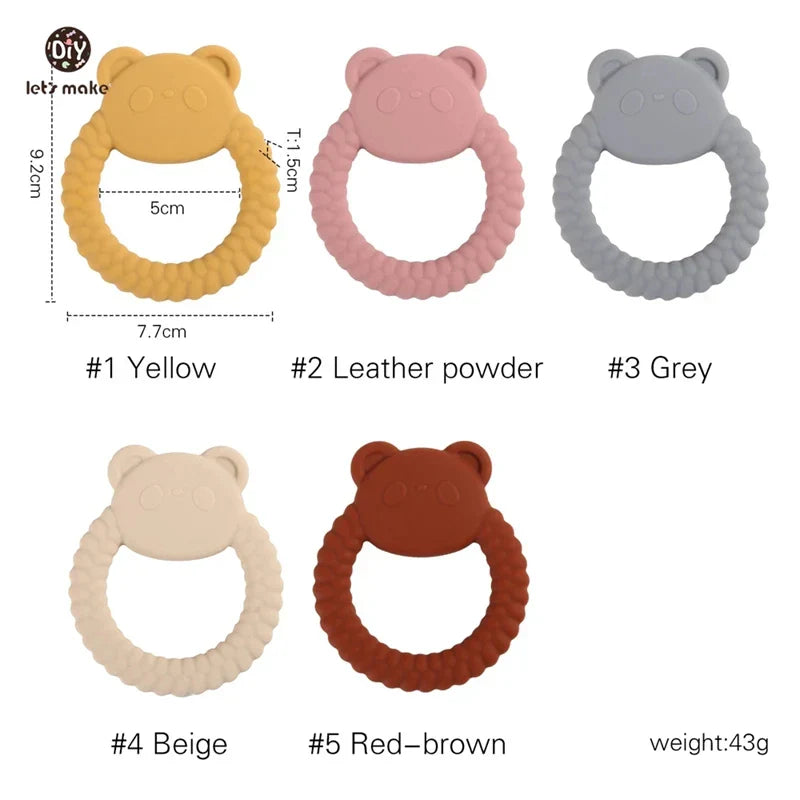 Let's Make 1PCS Baby Teether Silicone Toy BPA
