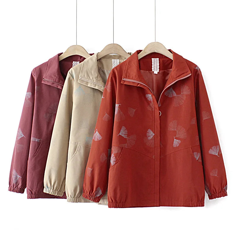 7xl Plus Size Jacket Women Clothing Casual Print