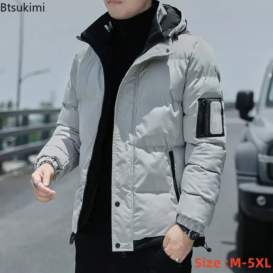 2024 Winter Korean Style Parkas Men's Puffer Jacket