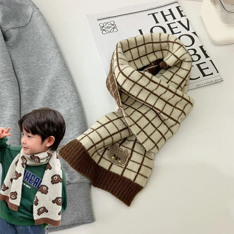 Winter Knitted Scarf For Children Warm Long Scarves