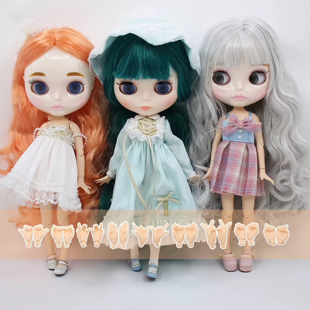 ICY DBS Blyth Doll 1/6 Joint Body 30CM BJD toys Natural shiny face with extra hands AB DIY Fashion Dolls girl gift