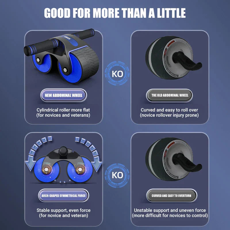 AB Wheel Roller Automatic Rebound Widened Double Wheel