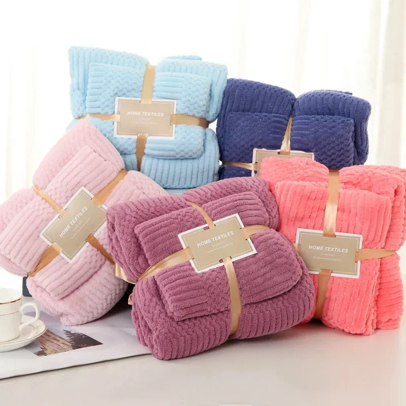 Soft and Absorbent Bath Towel Set Elegant Handkerchief