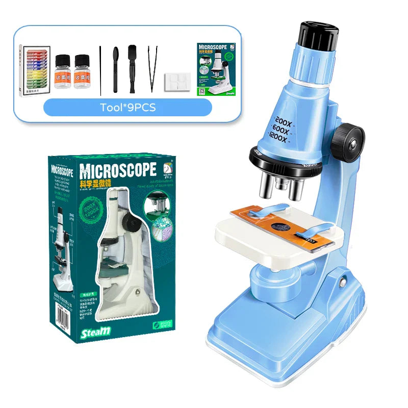 Children Science Biological 200x 600x 1200x Pocket Microscope
