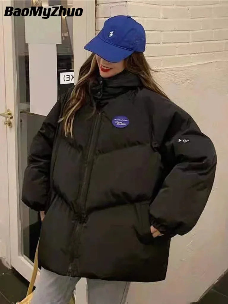 2024 New Winter Down Cotton Jacket Women Solid