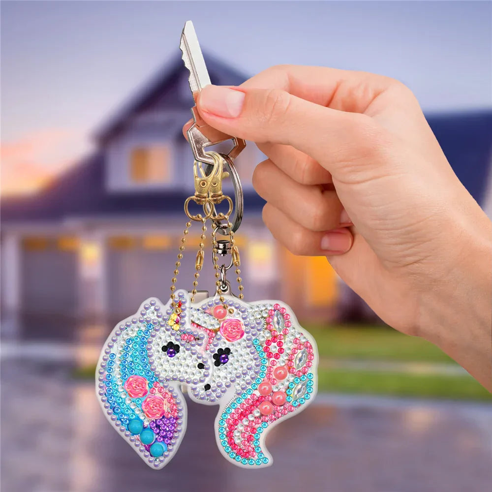 Disney animal key DIY Diamond Painting Keychain Embroidery