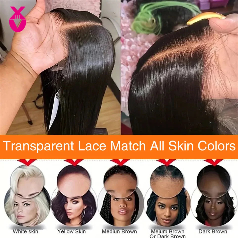 Bone Straight Lace Front Wigs Human Hair HD