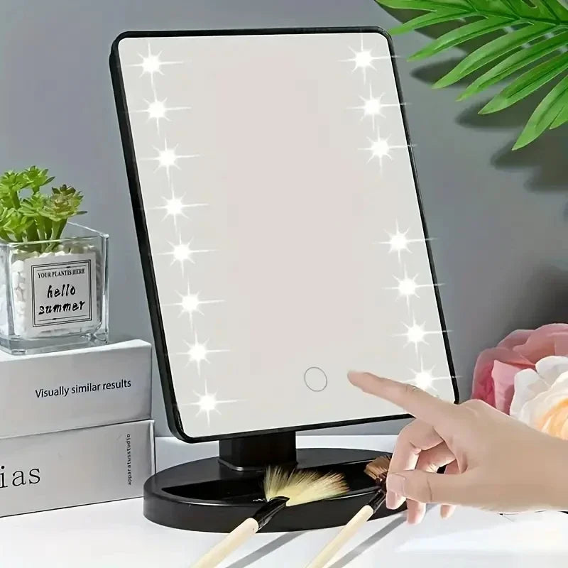 1pc-LED desktop night light makeup mirror desktop 360