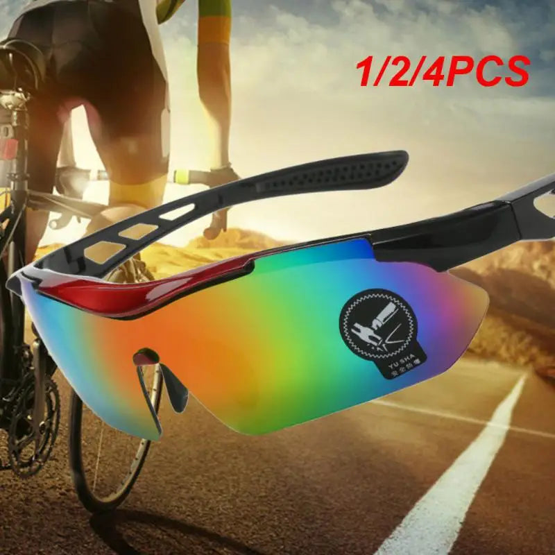 1/2/4PCS Outdoor Men Cycling Sunglasses Road Mountain Riding