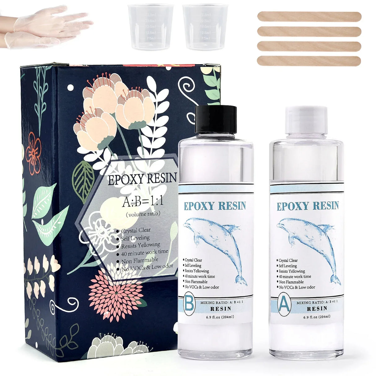 1:1 AB Crystal Epoxy Resin Glue Kit With