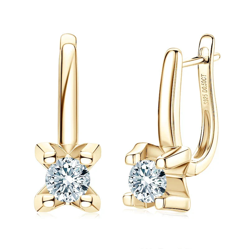 IOGOU Earrings 2023 Trend New Moissanite Dangle Huggie
