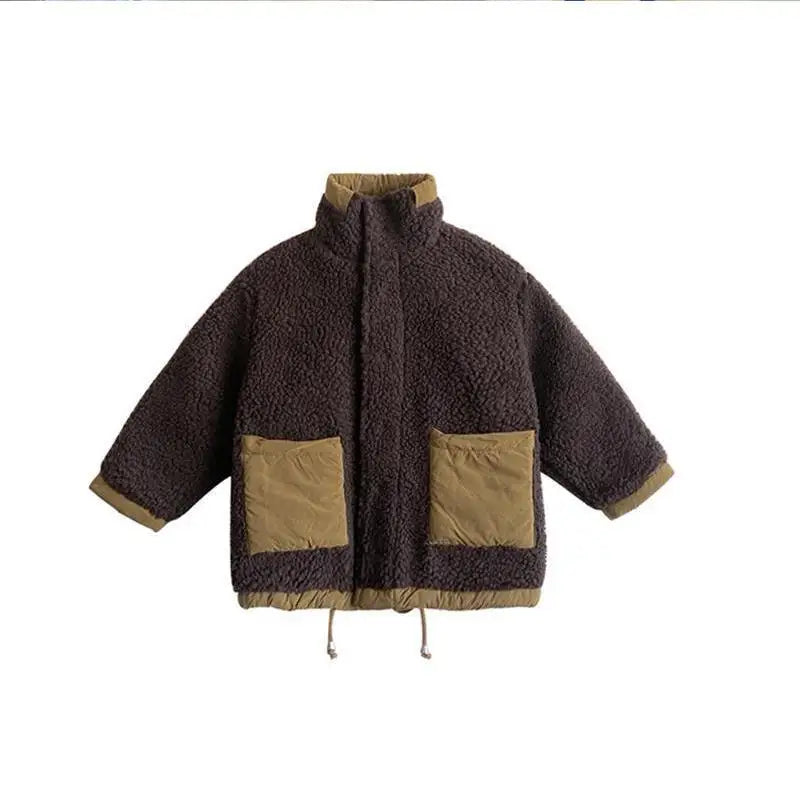 Children's Winter Children's Lamb's Wool Warm Coat Girls