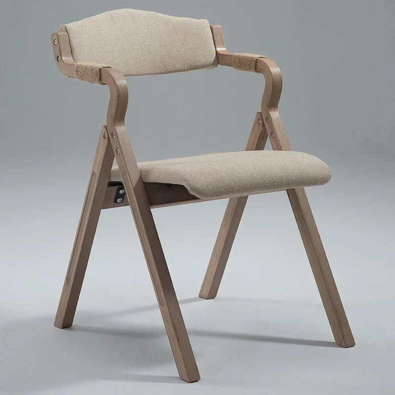 Wood Folding Dining Chair Vanity Salon Outdoor Camping