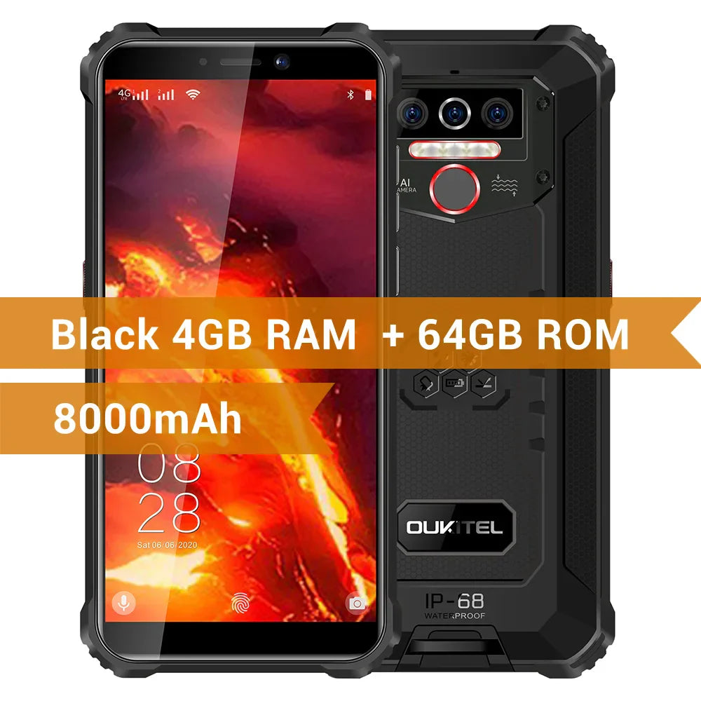 OUKITEL WP5 Pro IP68 Rugged Smartphone 4GB 64GB