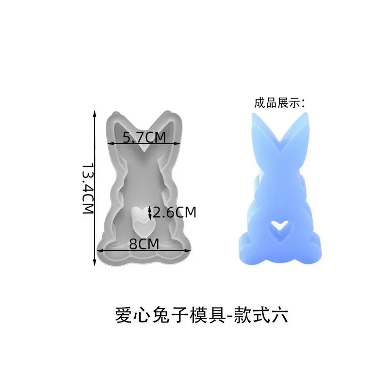 DIY Cement Gypsum Aromatherapy Silicone Mold Easter Love