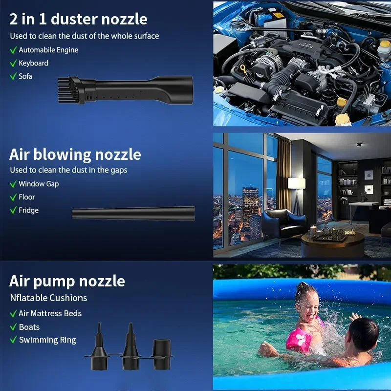 500W Electric Compressed Air Duster Air Blower for