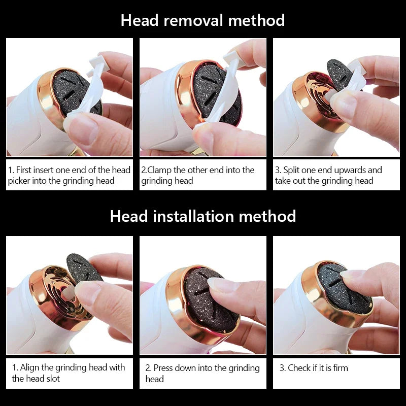 Rechargeable Electric Foot File Electric Pedicure Sander IPX7