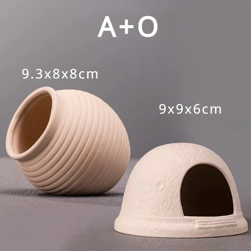 Clay Aquarium Decoration Ceramics Fish Tank Landscaping Shrimp
