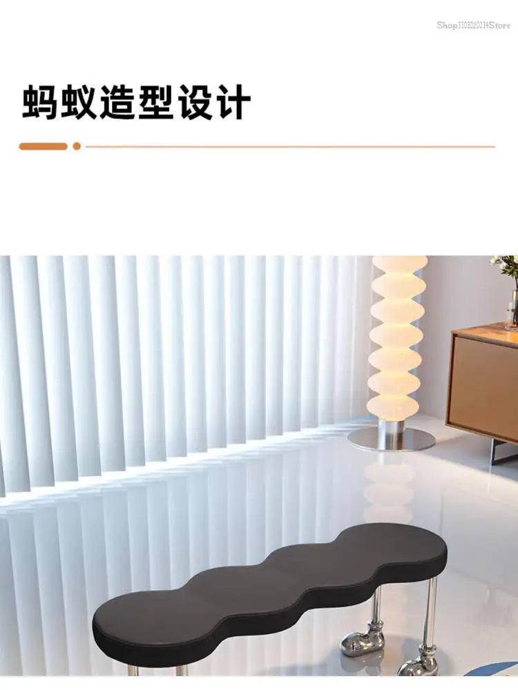 Internet Celebrity French Style Bench Cream Style Stainless
