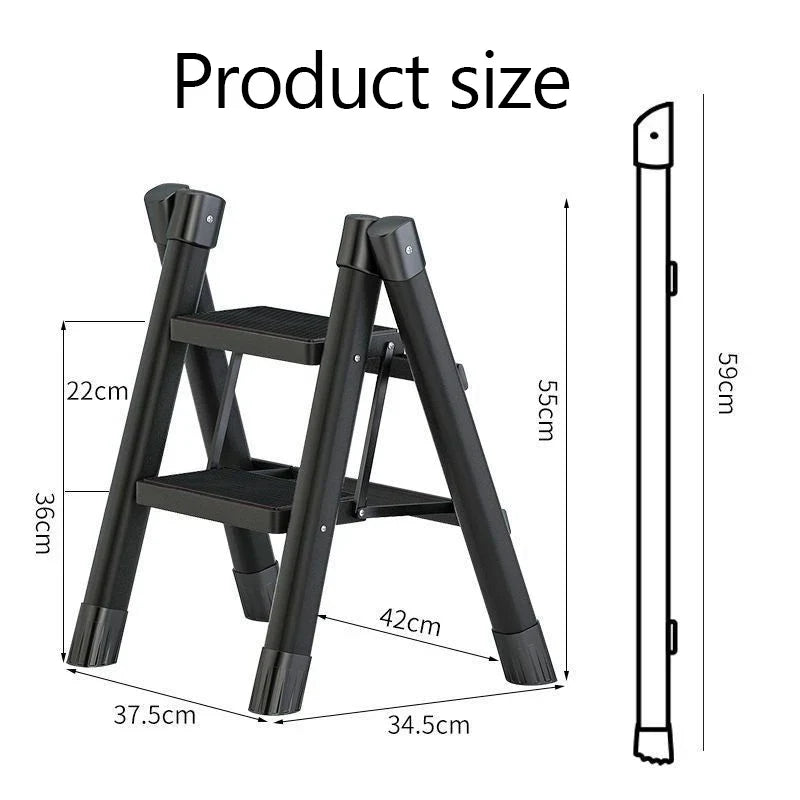 Thickened Metal Folding Ladder Multifunction Household Ladder Stool