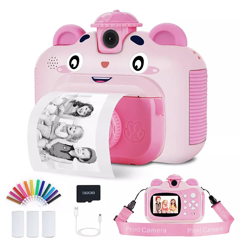 Children's Instant Print Camera With Thermal Printer Kids