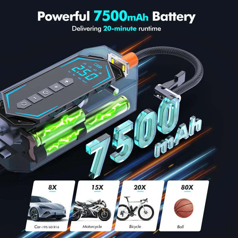 Car Tire inflation pump Portable Air Compressor Wireless