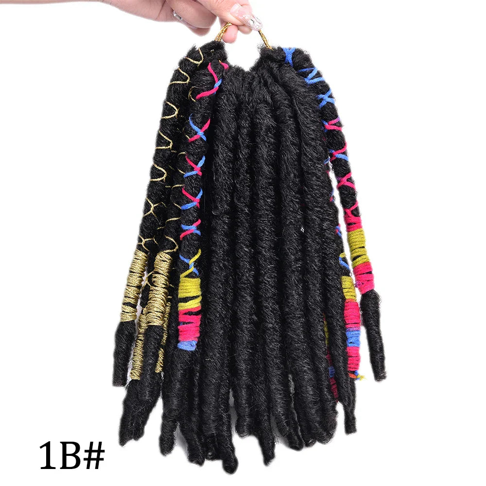 LUOYUDU Crochet Hair Dreadlocks Faux Locs Braiding Hair