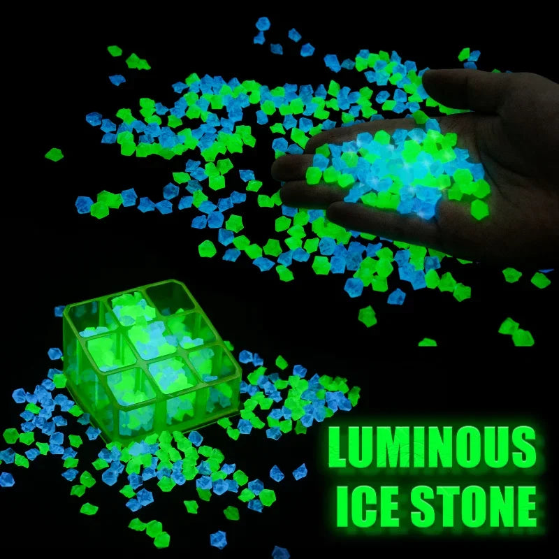 300/500 Pcs Garden Decoration Pebbles Luminous Stone Glow