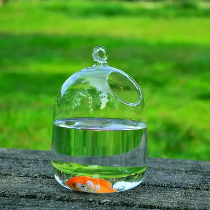 Mini Fish Tank Aquarium Accessories Goldfish Glass Fishbowl