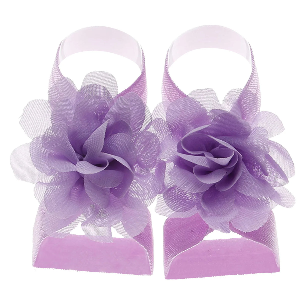 Cute Flower Chiffon Baby Sandals Soft Breathable Solid