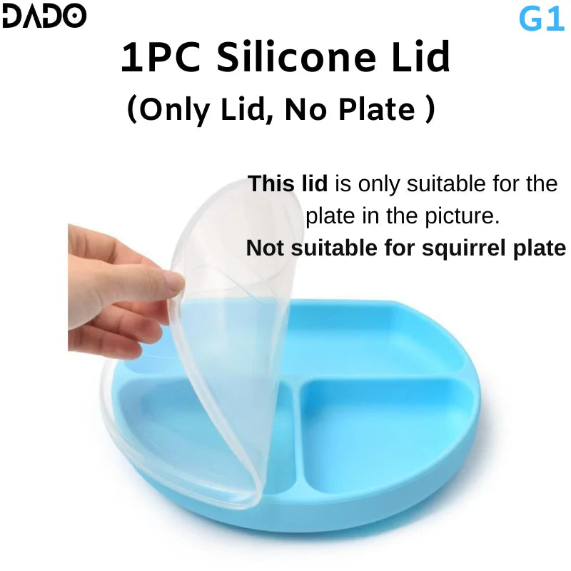 Baby Feeding Set Silicone Suction Bowls Divided Plates
