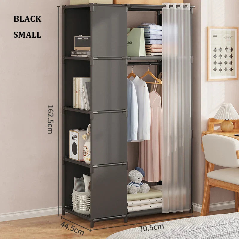 Simple Reinforced Wardrobe With Dust Proof Nonwovens Home