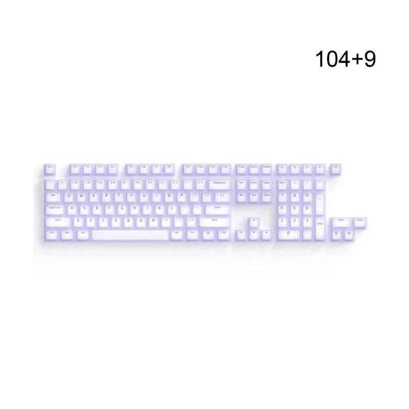 104 Keys Keycaps ABS Silicone Backlights Cap Set