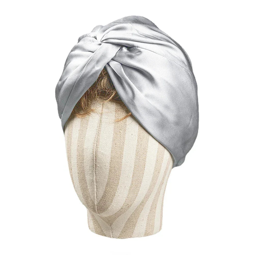 100 Mulberry Silk Turban Bonnets For Women Twisted
