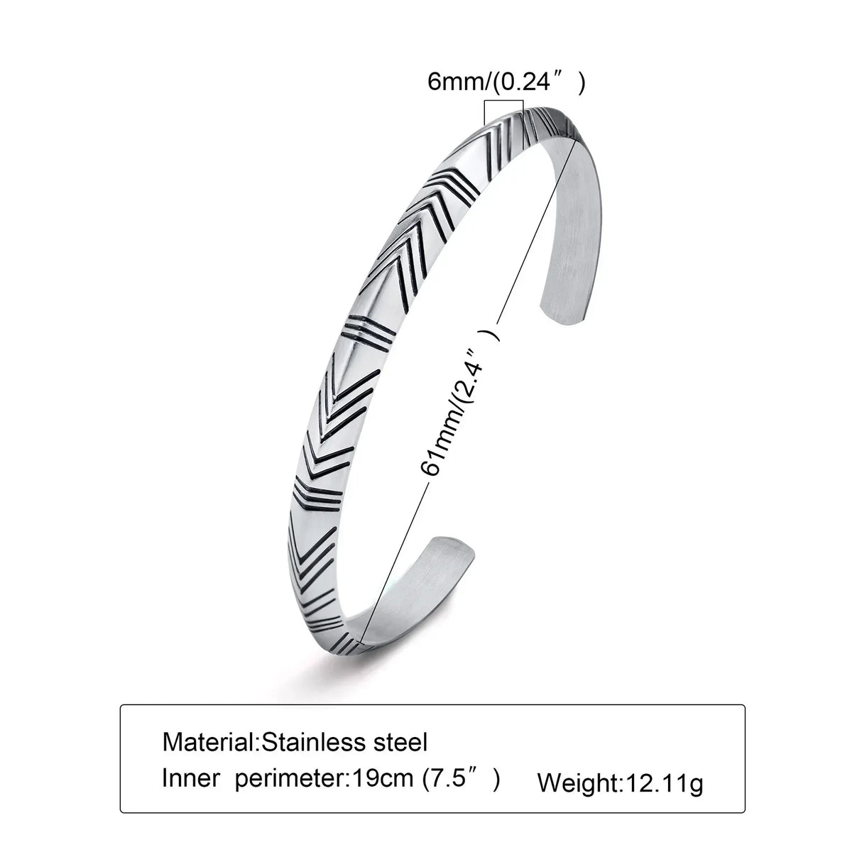 Men's Thin Bracelet,Stainless Steel Cuff Bangle Bracelet, Thin