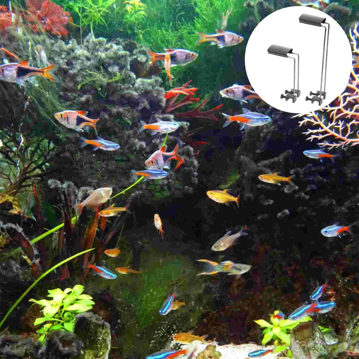 2 Pcs Aquatic Lamp Bracket Plastic Water Grass